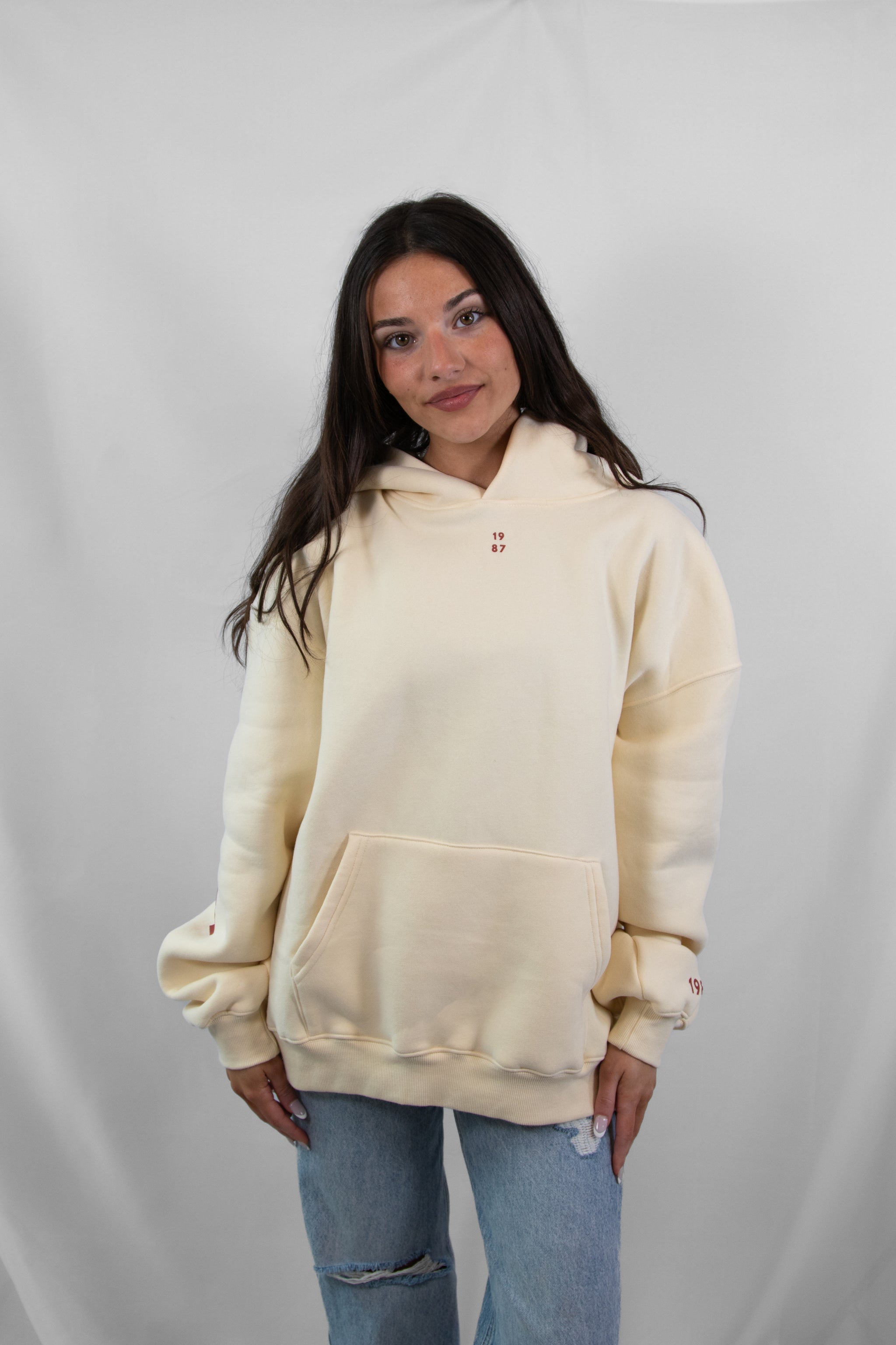 Oversized Hoodie Champion Small Logo Boyfriend Overhead Hoodie