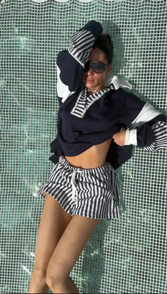 RUGBY POLO IN "NAVY" {LUXURY LINE}